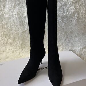 Veronica Beard Black Suede Boots Women's Size: 6.5